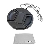 52MM Center Pinch Lens Cap w/ Cap Keeper for NIKON (18-55mm f/3.5-5.6G and 55-200mm f/4-5.6G) ED AF-S DX Nikkor + Premium MagicFiber Microfiber Cleaning Cloth