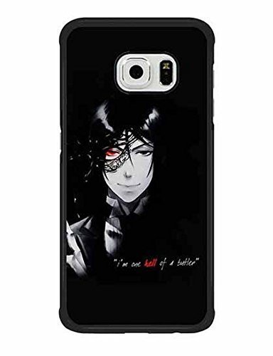 Customize PIX1 Phone Classic Design for S6 Edge Case, Black Bulter Comic Dustproof Case Cover Compatible with Samsung Galaxy S6 Edge