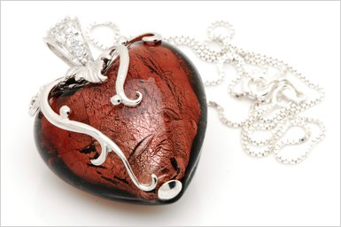 412iB%2BodREL Red Brown Murano Glass Heart Pendant  This Beautiful Heart Pendant Is a Deep Red/brown Colour and Made From Italian Murano Glass and Sterling Silver, Complete with 16 Inch Silver Snake Chain and Gift Wrap
