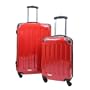 Swiss Case 28" Spinner RED Suitcase + FREE Carry-on luggage set