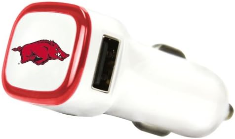 NCAA Arkansas Razorbacks Car Charger, White