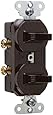 Pass & Seymour 690G Combination 2 Single Pole Switches with Ground 15-Amp 120-volt/277-volt, Brown