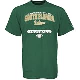 NCAA Russell South Florida Bulls Green Football T-shirt