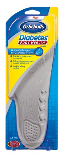Best Price Dr. Scholl's Diabetes Foot Health Insole Women, 1-pair Packages (Pack of 2)