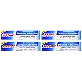 Secure Denture Bonding Cream by Dentek - 1.4 Ounces (Pack of 4) (1.4 oz)