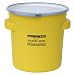 Eagle 1654 Yellow Blow-Molded HDPE Salvage Drum with Metal Ring Lever-Lock Lid, 20 gallon Capacity, 21" Height, 21" Diameter