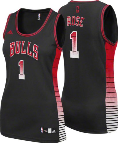 Derrick Rose Jersey #1 (Women's) Chicago Bulls NBA Official (Medium)