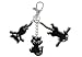 Sports : Emily The Strange Ring Kitties Are Falling Keyring, schwarz, one size