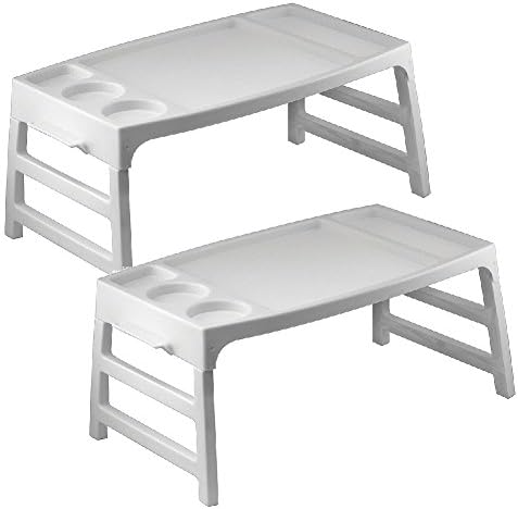 (Set/2) Convertible Fold-Away Table Trays- Prop Books Or Food Above Your Lap