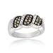 Sterling Silver 1/4ct. TDW Champagne Diamond S Design Ring