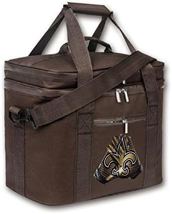 Kaylin Gloves Printed Clap For NFL New Orleans Saints Insulated Lunch Box Cooler Bag Portable Outdoor Hiking Thermal Picnic Lunch Bag (Brown)