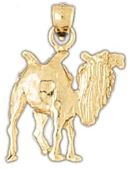 Dazzlers Solid 14k Gold Camel Charm Pendant Available in three colors from jewelsberry (weights: 2.5 grams only)