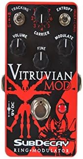 Subdecay Vitruvian Mod Ring Modulator Pedal Bundle w/ 4 free Items: StageTrix Setting Saver Pen, StageTrix Pedal Fastener, 2x Hosa Patch Cables