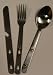 3 N 1 Stainless Steel Camping Hiking Emergency Eating Utensil Set, Knife, Fork & Spoon