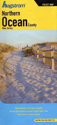 Northern Ocean County NJ Pocket Map