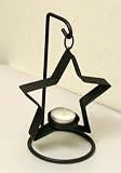 Wrought Iron and Metal Hanging Barn Star Tealight Candle Holder