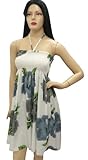 Charming Hibiscus Printed Baby Doll Sundress Tube Top Tunic Xmas Christmas Gift