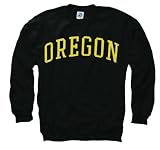 Oregon Ducks Adult Classic Arch Crewneck Sweatshirt (Black, X-Large)