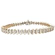 10k White or Yellow Gold Diamond S-Link Tennis Bracelet (2 cttw, I-J Color, I1-I2 Clarity)