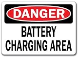 Danger Sign - Battery Charging Area - 10 x 14 OSHA Safety Sign
