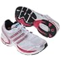 adidas Women's adizero Tempo Running Shoe,White/Silver/Magenta,11 M