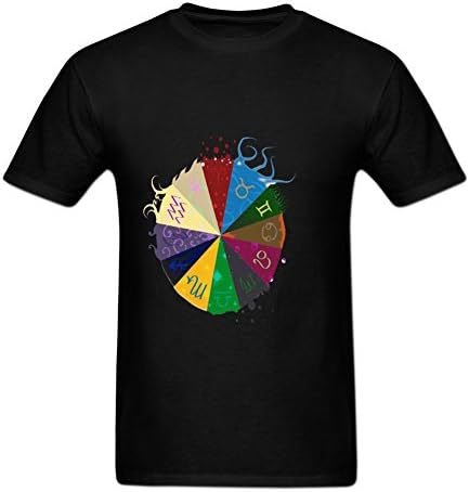 Memos Men's Homestuck God Tier Symbols Game O Neck Short Sleeve T-Shirt M Black