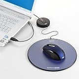 サンワダイレクト バッテリーフリーマウス 5ボタン ブルー 400-MA030BL