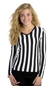 Women's Long-Sleeve Referee Uniform Shirt for Sports Bars & Restaurants