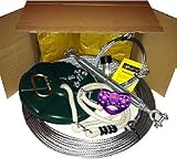 50m Commercial Zip Wire Package - Complete 6mm Kit with Seat and Solar Light Kit