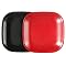 12-pc. Melamine Appetizer Plate Set - Red/ Black