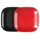 12-pc. Melamine Appetizer Plate Set - Red/ Black