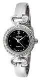 Peugeot Women's 719S Silver-Tone Swarovski Crystal Accented Cuff Watch