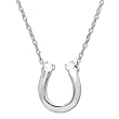 14k White or Yellow Gold Diamond Horseshoe Pendant (.04 cttw, I-J Color, I2-I3 Clarity)