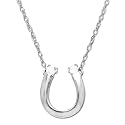 14k Choice of White or Yellow Gold Diamond Horseshoe Pendant (.04 cttw, I-J Color, I2-I3 Clarity)