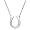 14k White Gold Diamond Horseshoe Pendant (.04 cttw, I-J Color, I2-I3 Clarity)