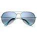 Classic Metal Tearddrop Bright Color Aviator Sunglasses w/Spring Hinges (Blue Blue)