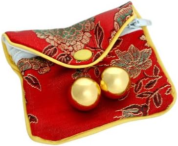 Small Golden Stainless Steel Kegel Ben Wa Balls with Passion Lubricant and Pouch