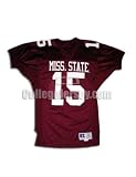 Maroon No. 15 Team Issued Mississippi State Russell Football Jersey