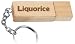 Engraved Wooden USB Flash Drive 8 GB with chain - Engraved name Liquorice