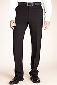 Big Tall Flat Front Plain Travel Trousers