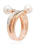 Perlaviva Anillo Cultured Pearl White Topaz (Rosado)