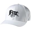 Fox Racing Next Century Men's Flexfit Sportswear Hat w/ Free B&F Heart Sticker Bundle - White