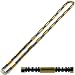 Men's Magnetic Hematite Gold Tone Tube Bead Necklace 20