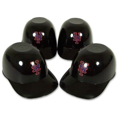 NEW YORK METS MINI BATTING HELMET ICE CREAM SNACK BOWLS 4 PK