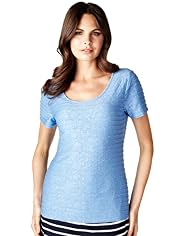 Per Una Ditsy Floral Textured Ripple Top