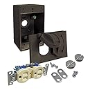 Hubbell 5839-7 Cover and Duplex Receptacle Weatherproof Box, Bronze