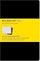Moleskine Square Cahier Journal Black Large: set of 3 Square Journals