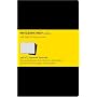 Moleskine Square Cahier Journal Black Large: set of 3 Square Journals