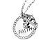 

CRISLU Sterling Silver Cubic Zirconia (CZ) 1.16 Carat (ctw) Cross Faith Dog Tag Pendant