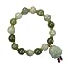 Jewelry : 12mm Jade Beaded Buddha Charm Bracelet